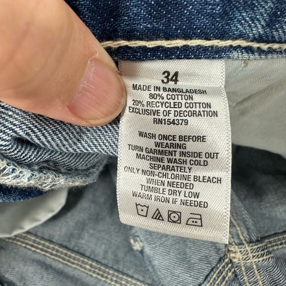 Aeropostale Carpenter Short 10" Non-Stretch 34 Cut Off Dad Shorts Dadcore Casual - Picture 6 of 7